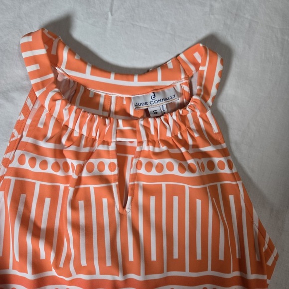 JUDE CONNALLY Dress‎  Geometric Ombra Orange/Red Summer Dress Size Small EUC - Picture 7 of 12